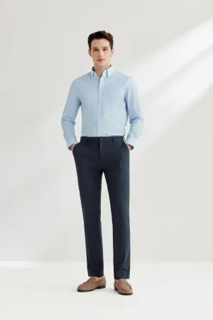 Easy Care Stretch Poplin Shirt in Smart Fit Classic Collar