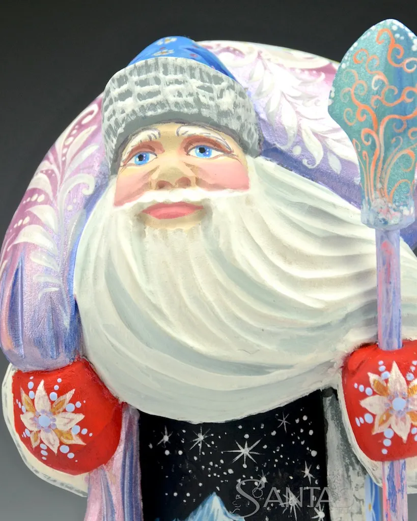 8 inch Blue and Violet Russian Santa