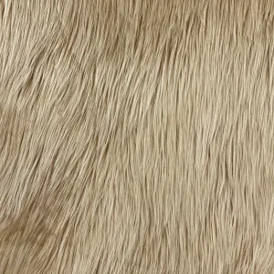 Beige Luxury Long Pile Shaggy Faux Fur Fabric