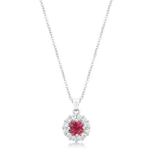 Bella Bridal Pendant in Pink