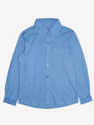 Boys Jacquard Knit Patch Pocket Shirt