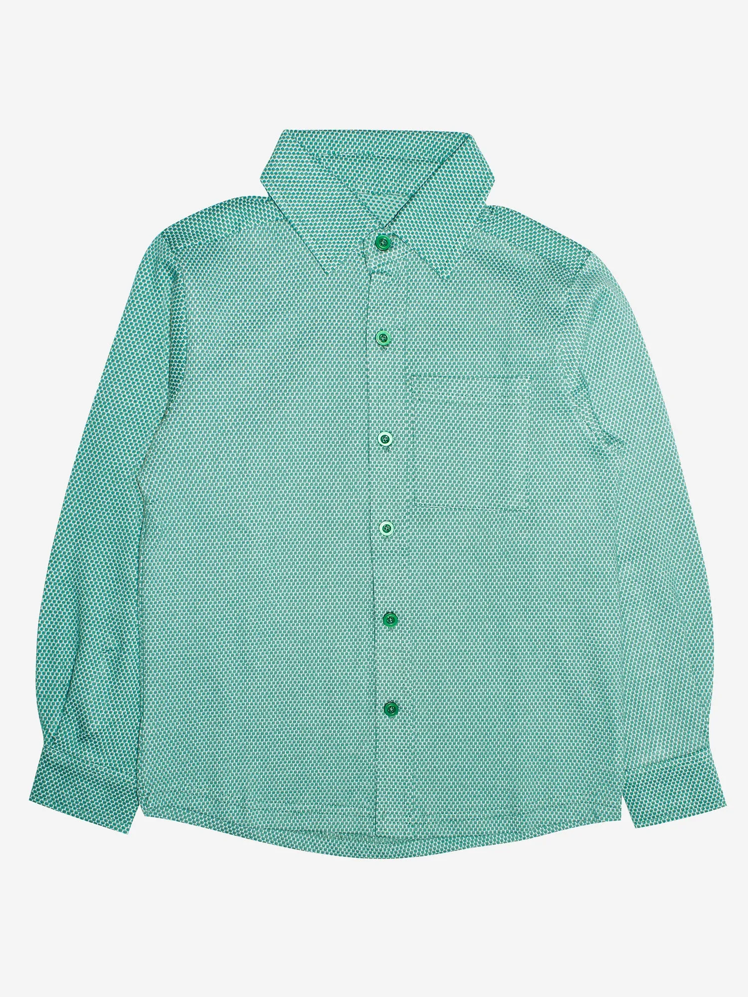 Boys Jacquard Knit Patch Pocket Shirt