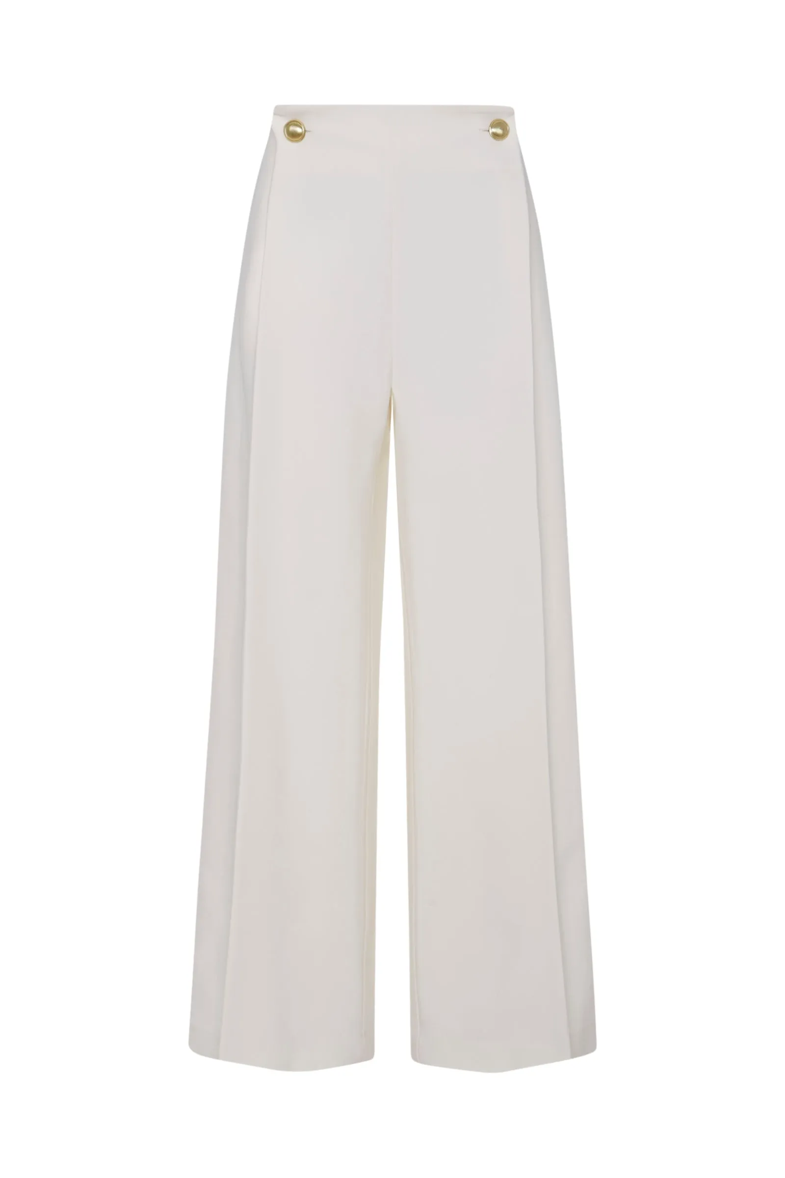 BUTTON PLEAT PANT - WOOL SCUBA