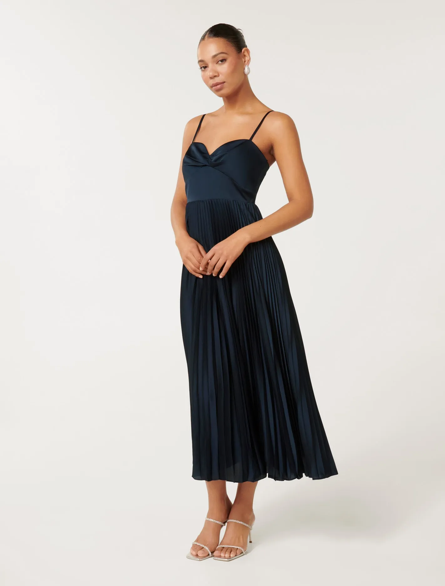 Chloe Pleated Midi Dress