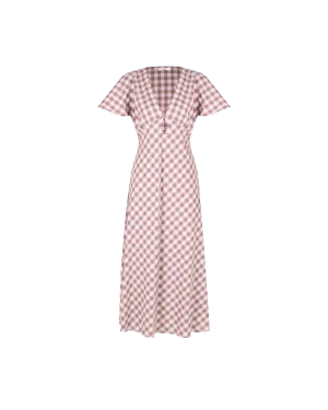 CLOVER MIDI DRESS LILAC GINGHAM