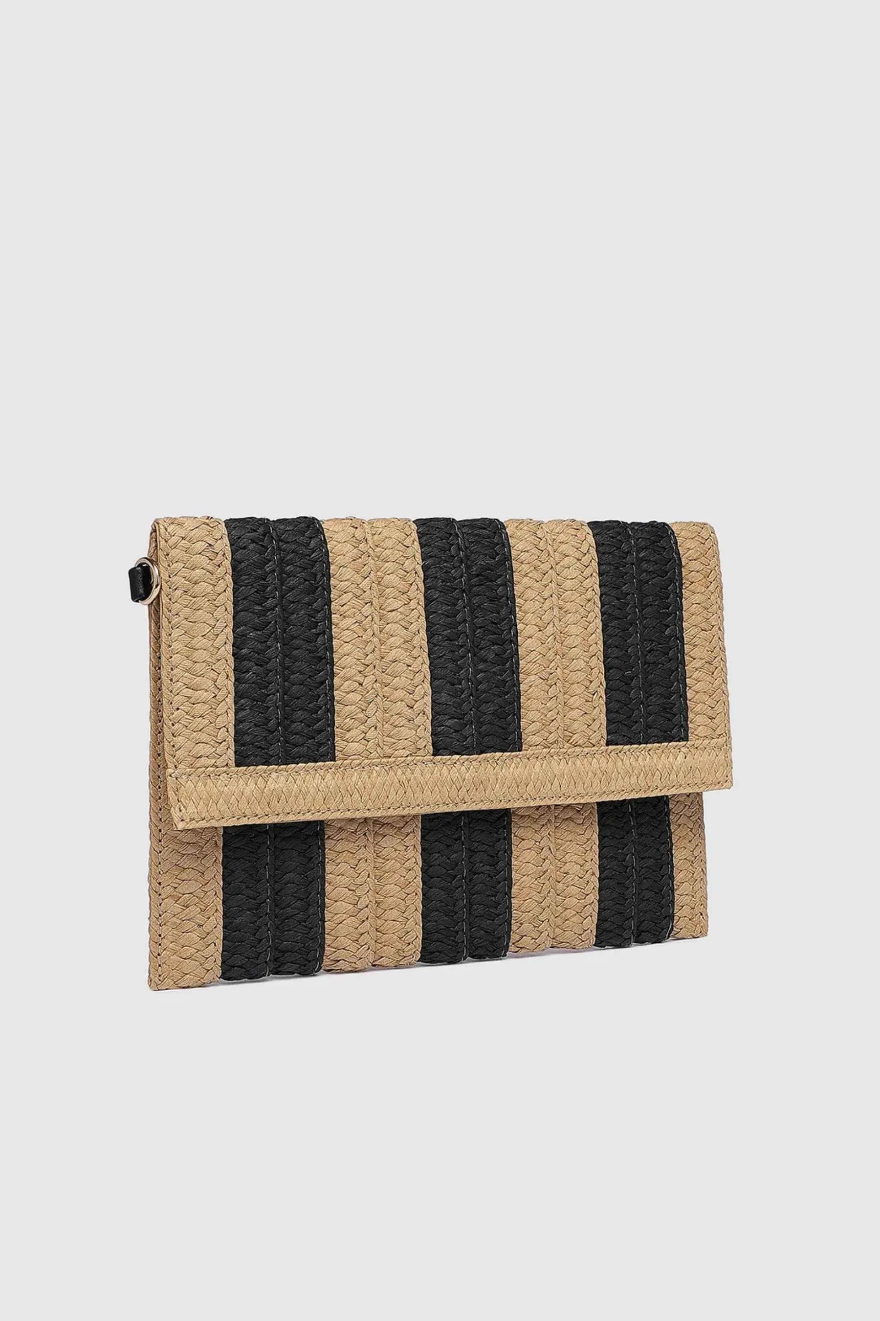 Coco Clutch | Natural Black Stripe