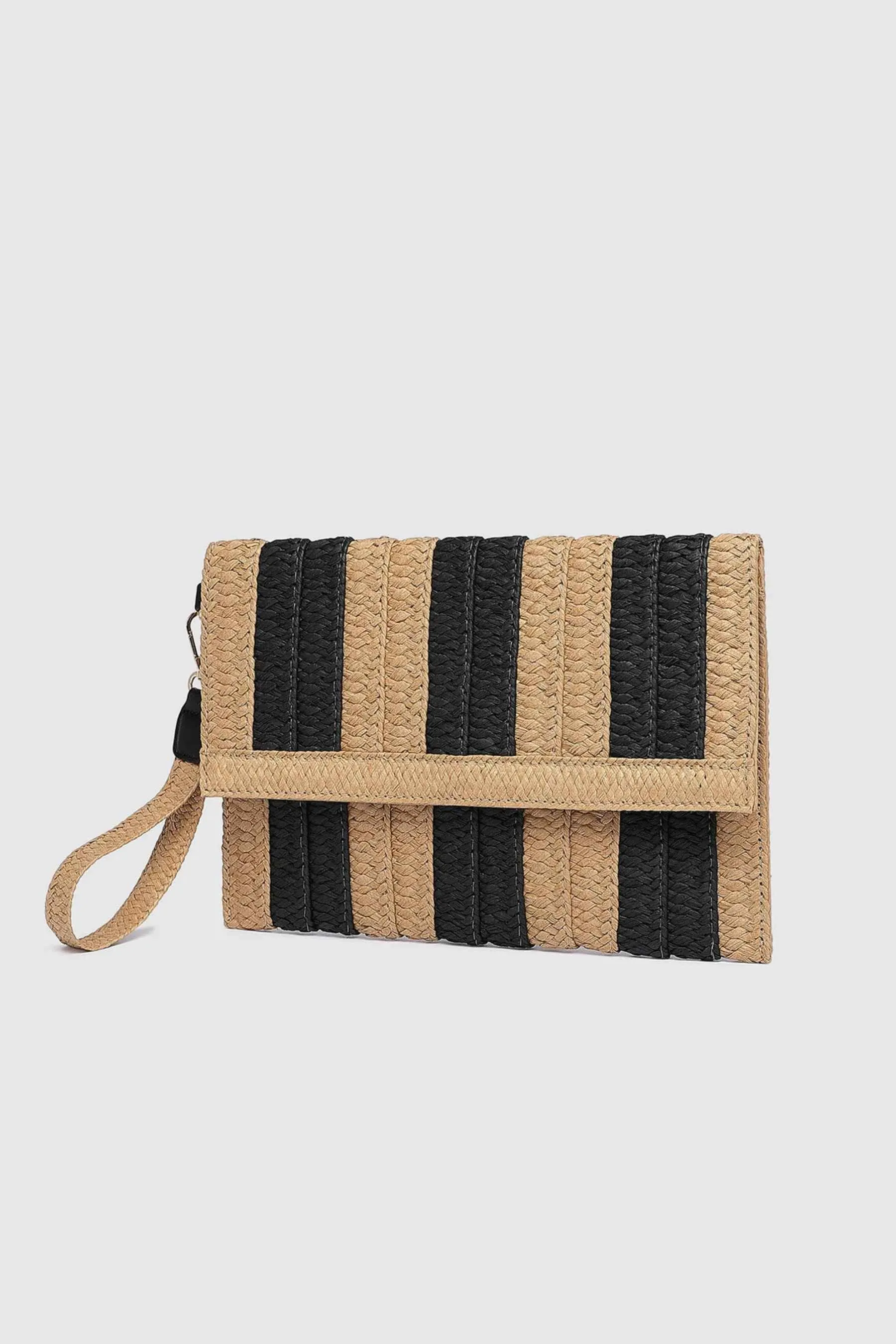 Coco Clutch | Natural Black Stripe