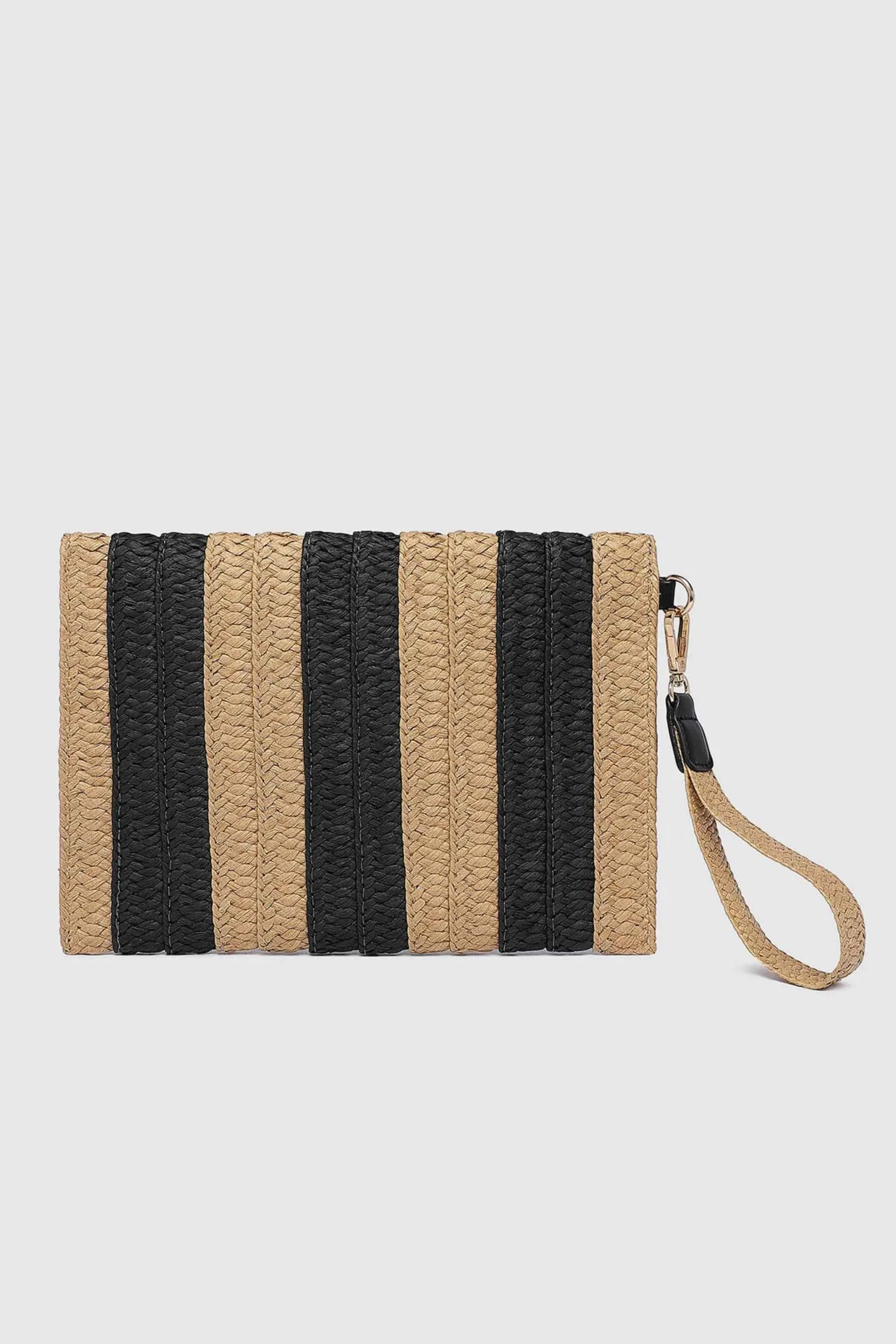 Coco Clutch | Natural Black Stripe