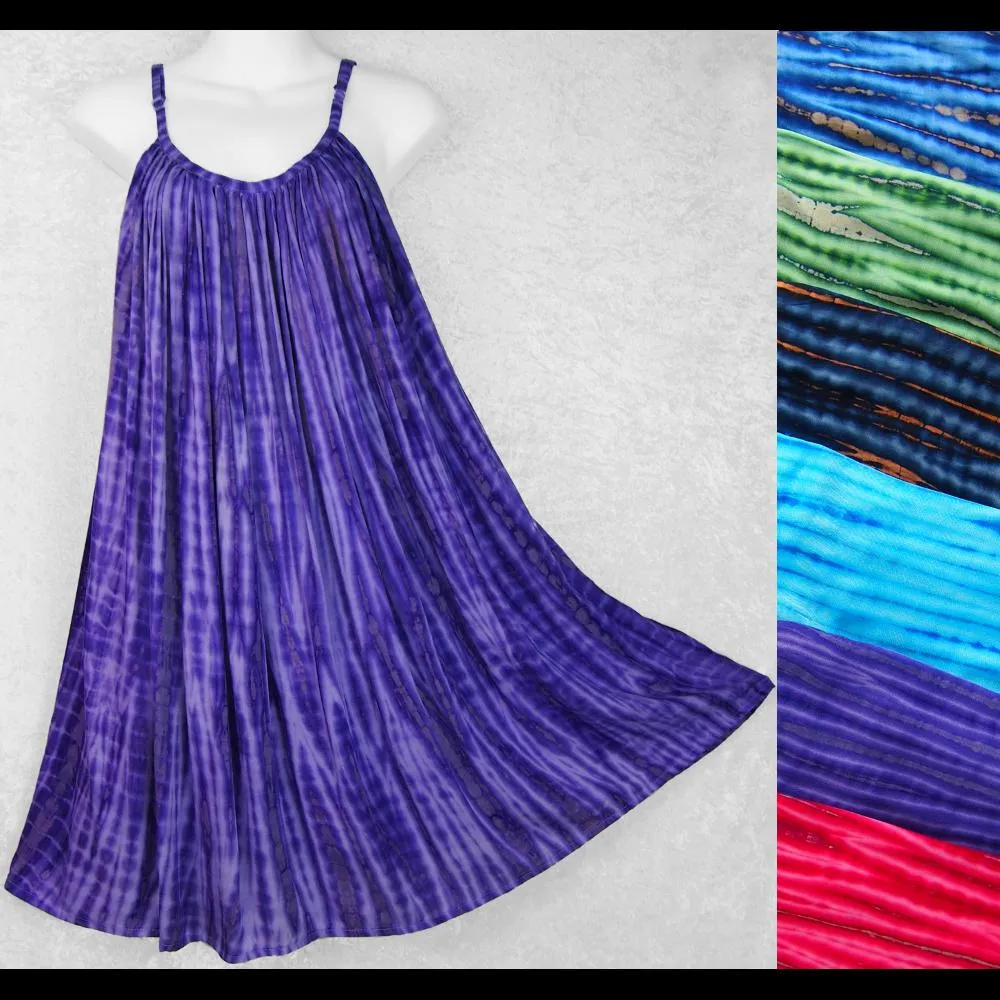 Coffee Tie-Dye Parachute Dress