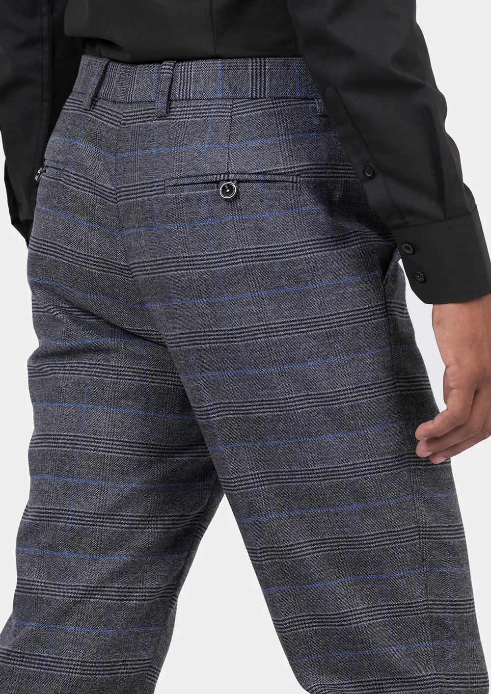 Dark Grey Prince of Wales Pants