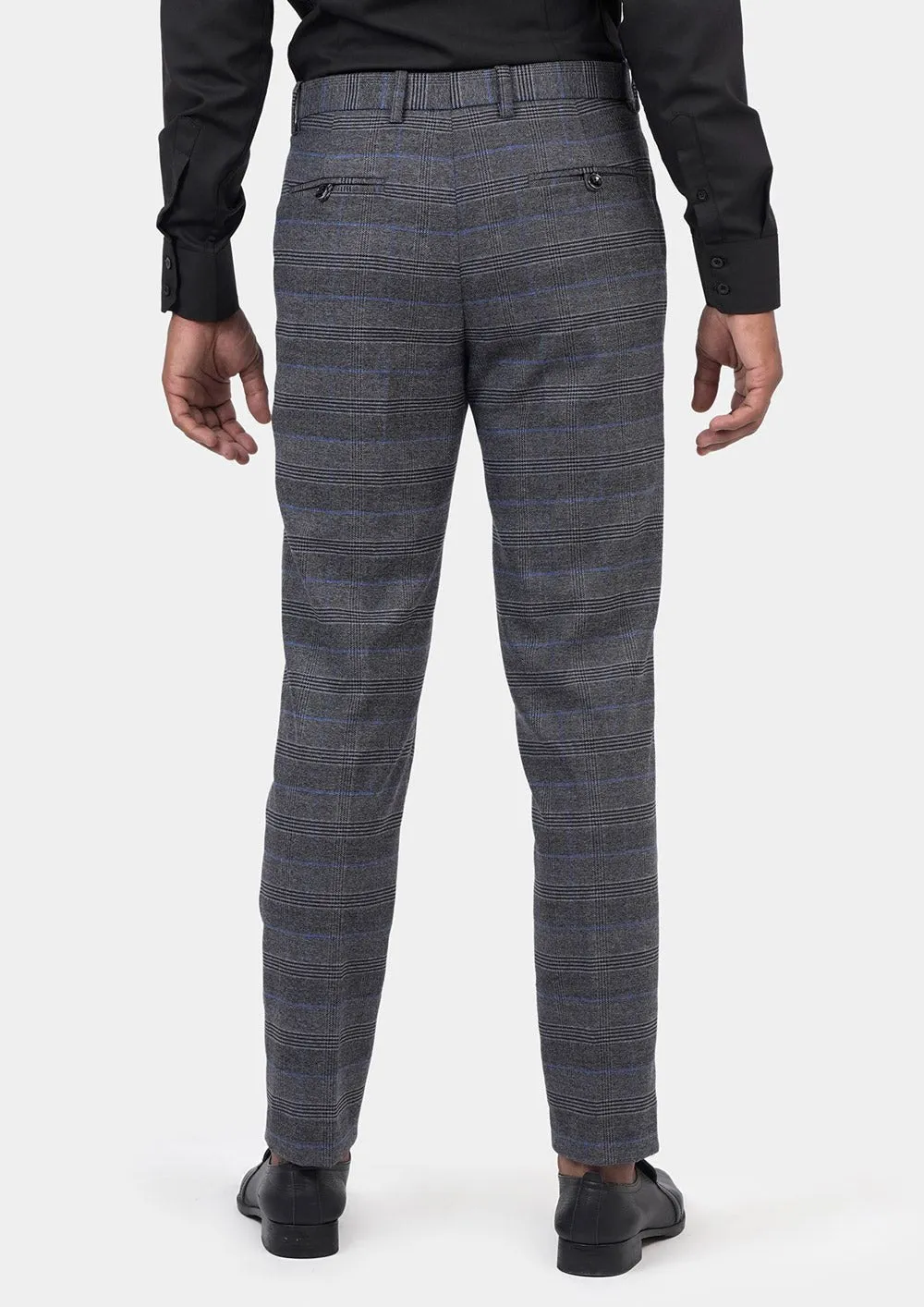 Dark Grey Prince of Wales Pants