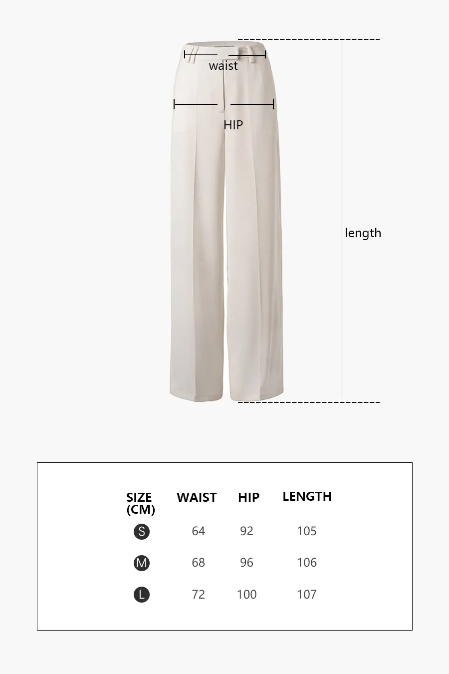 Drape feel thin pants | White pants | Commuter pants