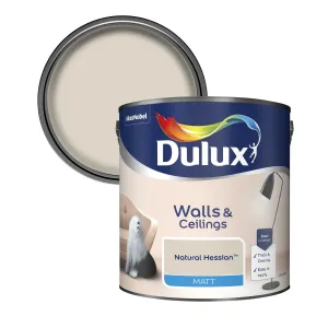 Dulux Matt Emulsion Paint For Walls And Ceilings - Natural Hessian 2.5L