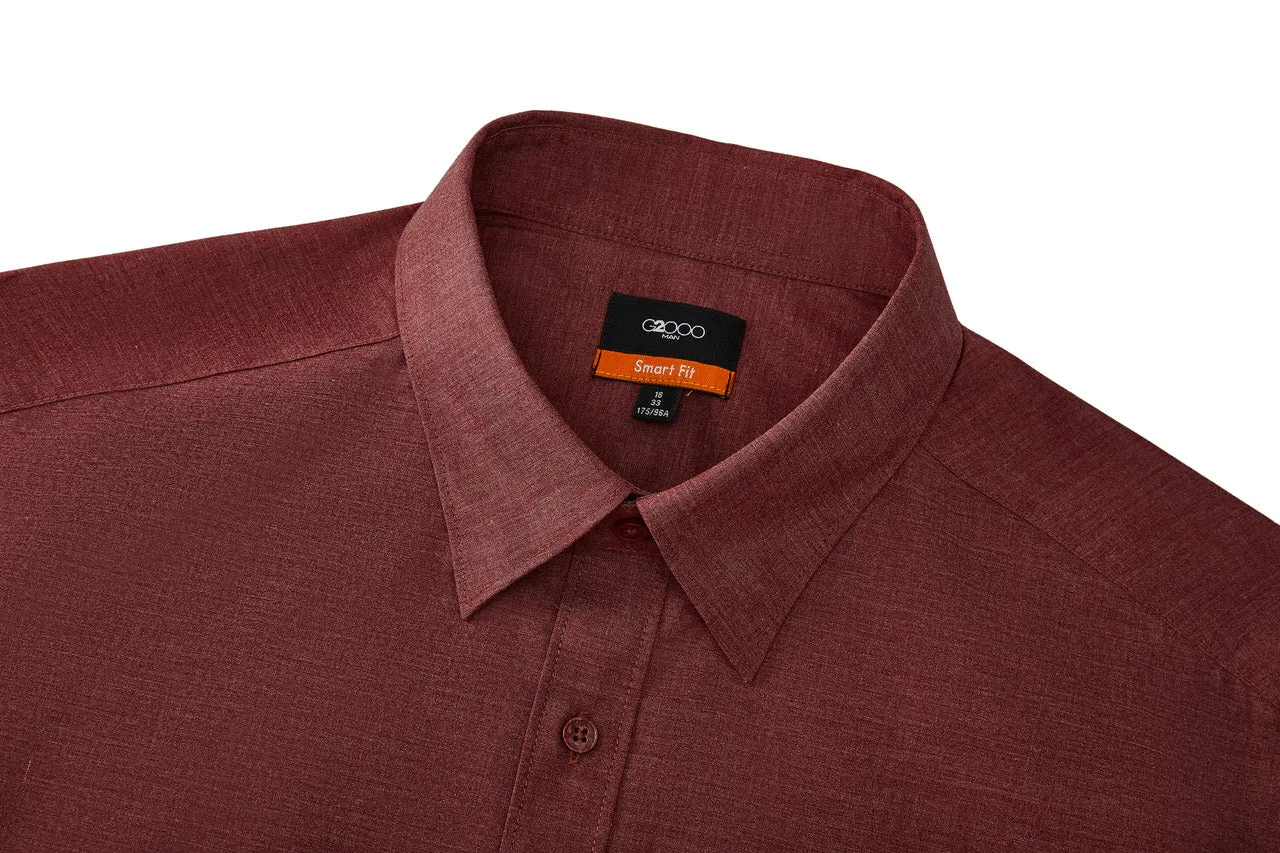 Easy Care Stretch Poplin Shirt in Smart Fit Classic Collar