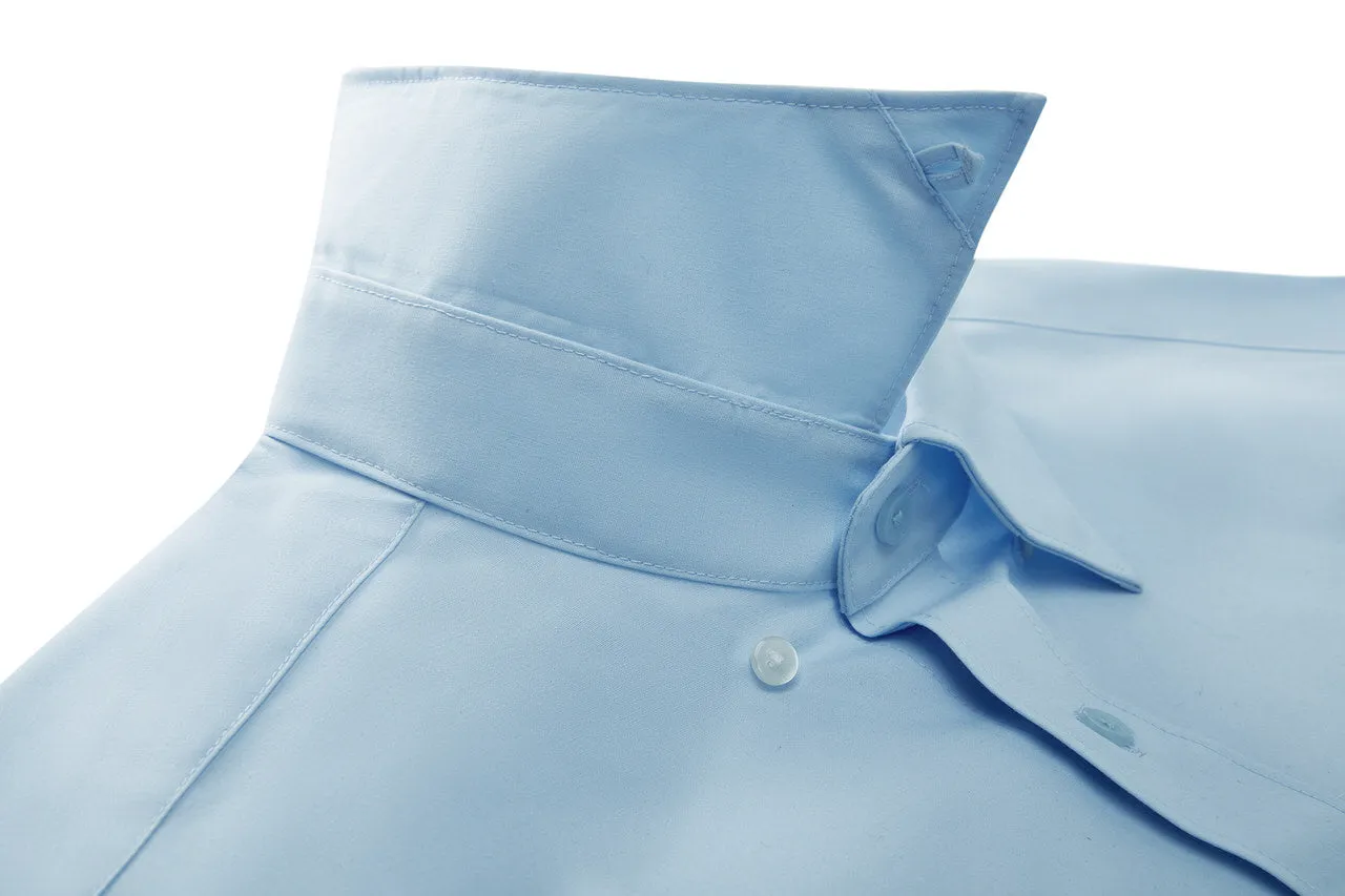 Easy Care Stretch Poplin Shirt in Smart Fit Classic Collar