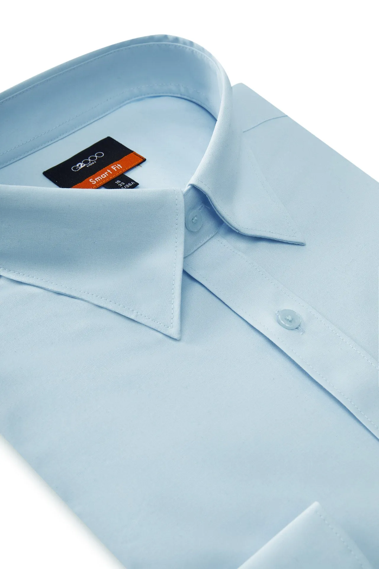 Easy Care Stretch Poplin Shirt in Smart Fit Classic Collar