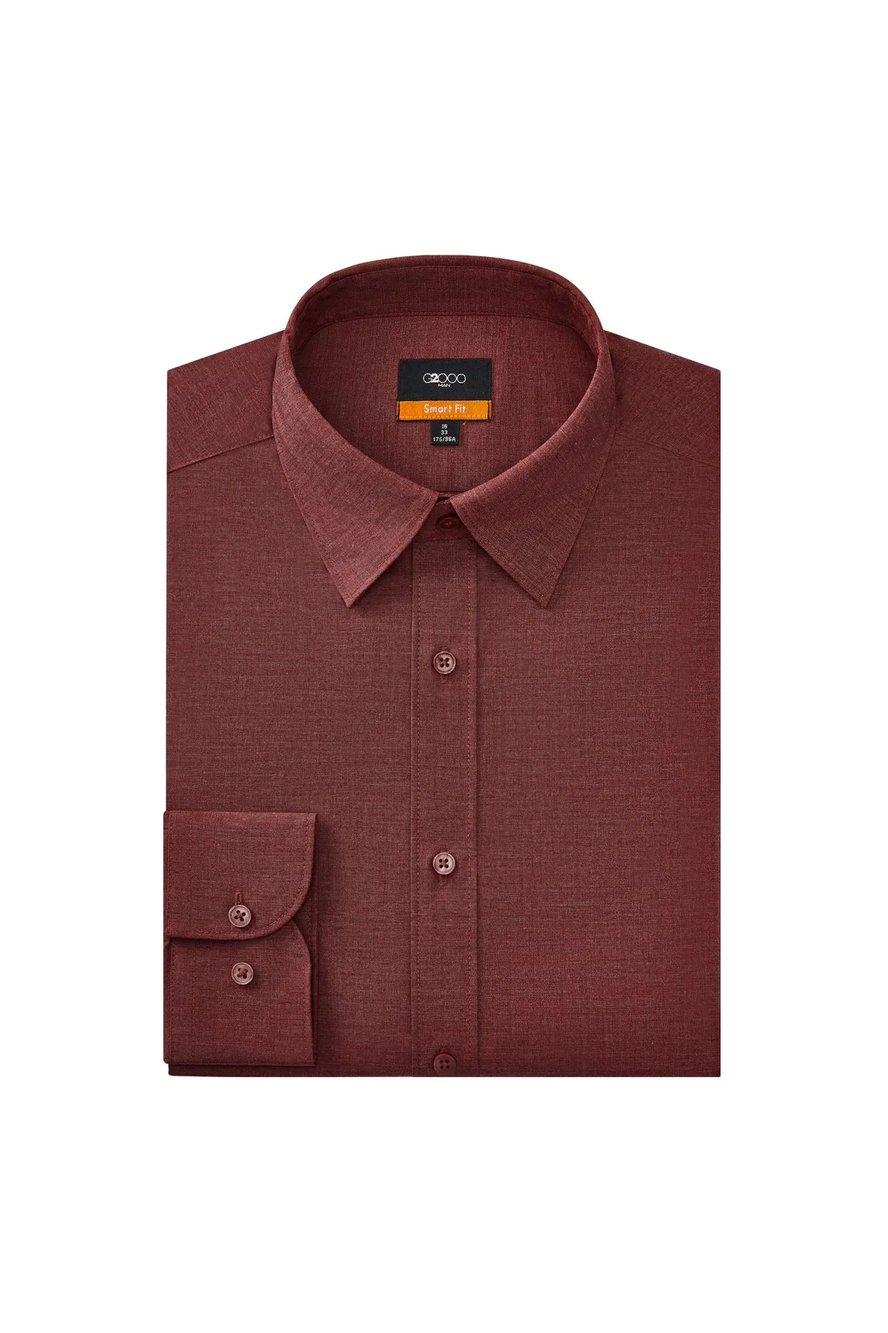 Easy Care Stretch Poplin Shirt in Smart Fit Classic Collar