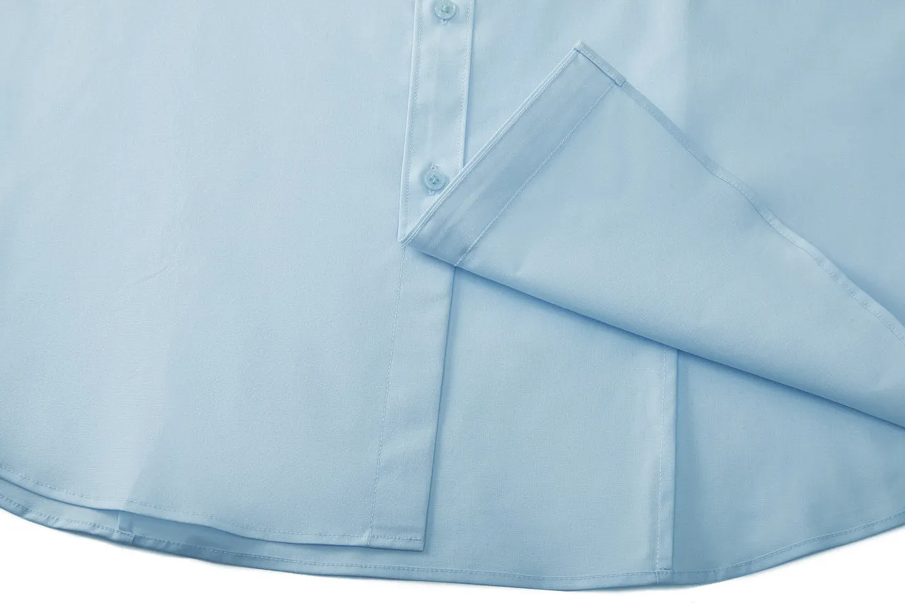 Easy Care Stretch Poplin Shirt in Smart Fit Classic Collar