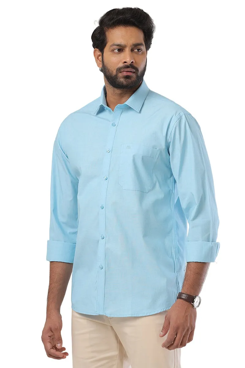 Fila - Sky Blue Formal Shirts For Men | Ariser