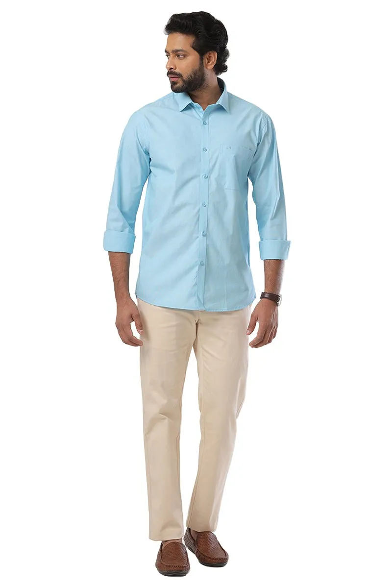 Fila - Sky Blue Formal Shirts For Men | Ariser