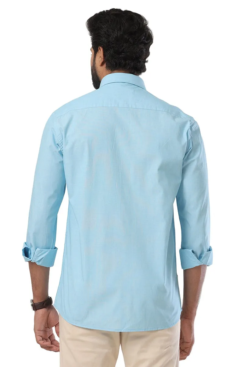 Fila - Sky Blue Formal Shirts For Men | Ariser