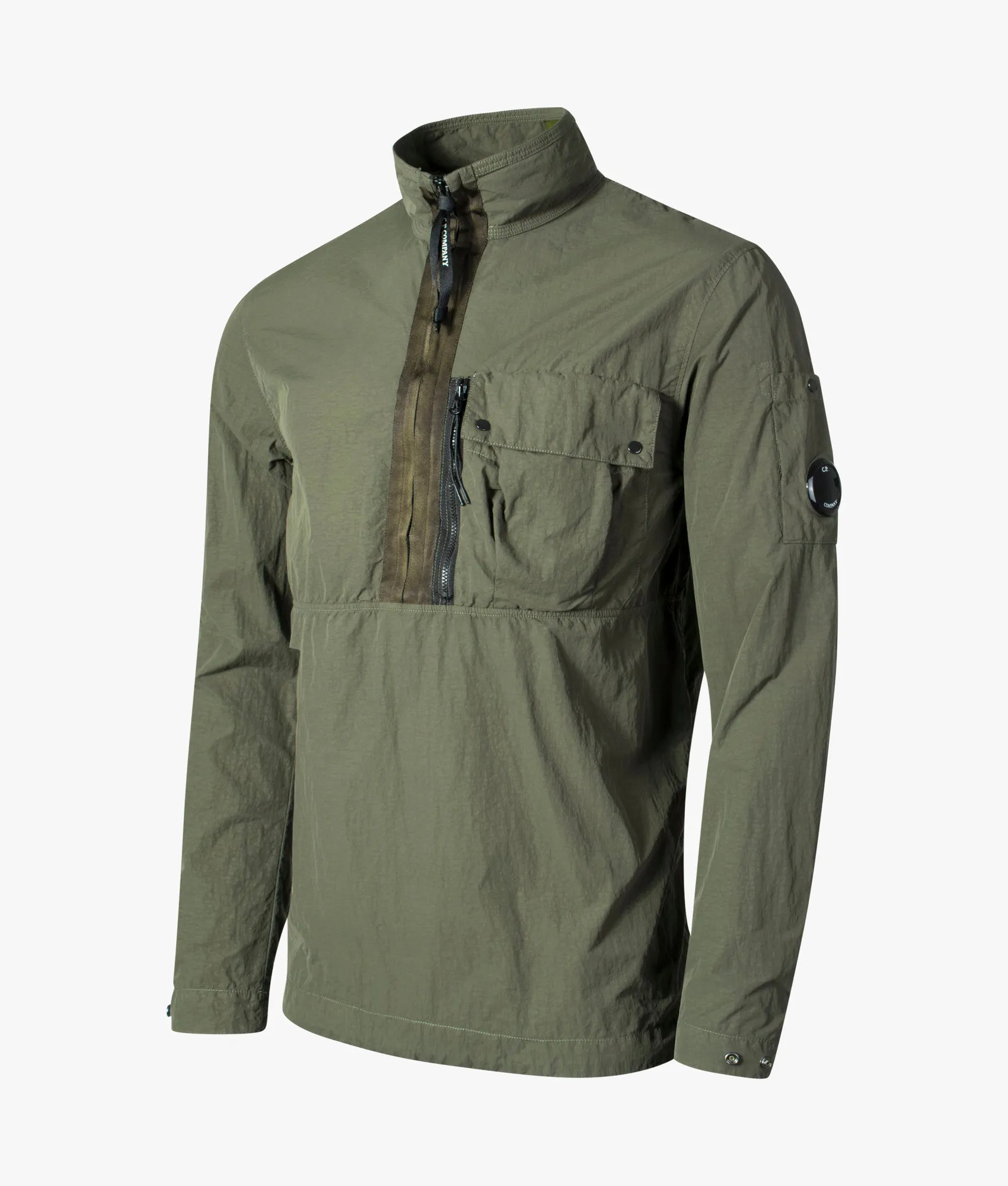 Flatt Nylon Quarter Zip Through Overshirt