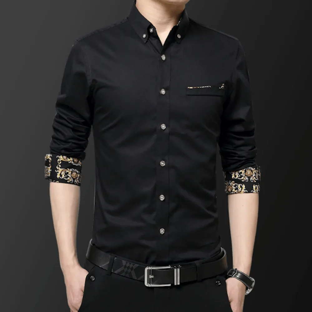 Floral Detail Long Sleeve Shirt