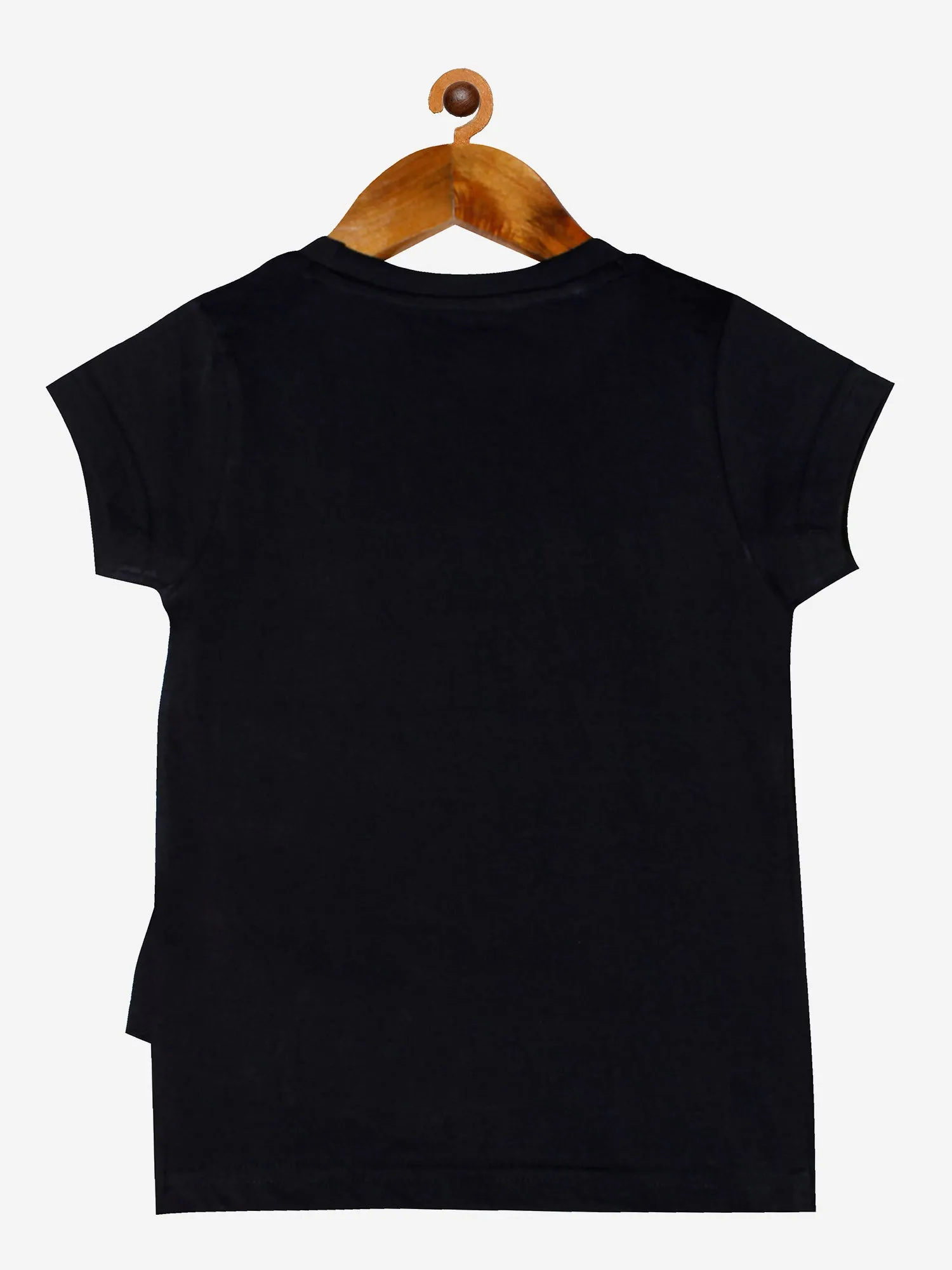 Girls Cotton T-Shirt with print and frilled hem