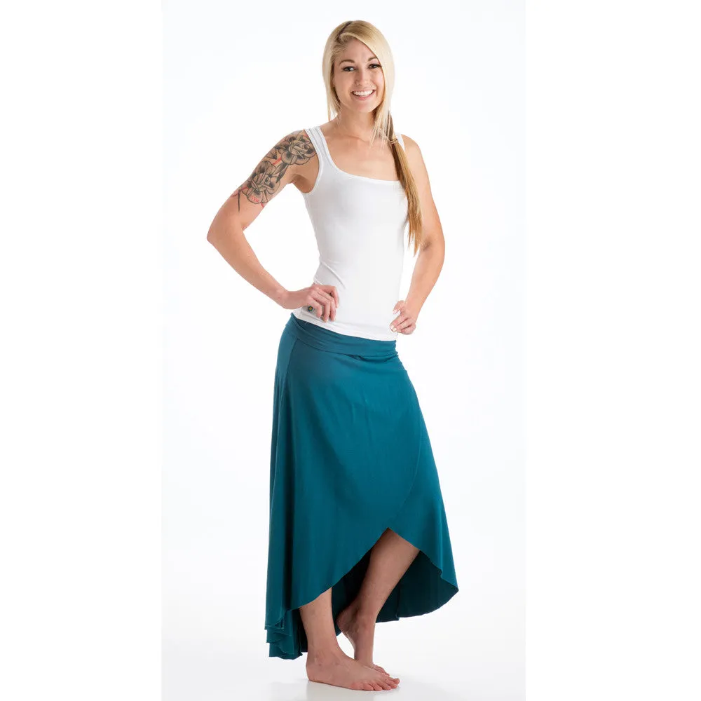 Grace Bamboo Asymetrical Skirt - Teal