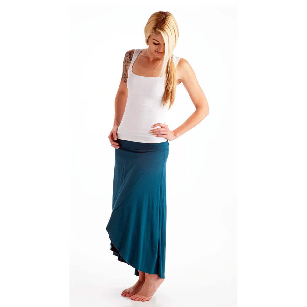 Grace Bamboo Asymetrical Skirt - Teal