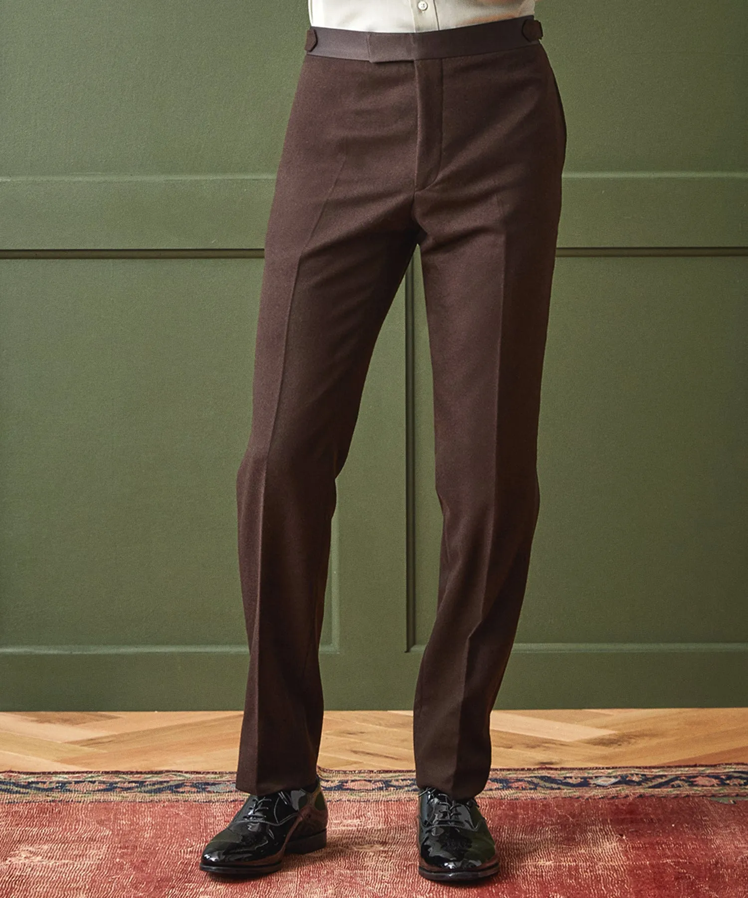 Italian Wool Tuxedo in Chocolate