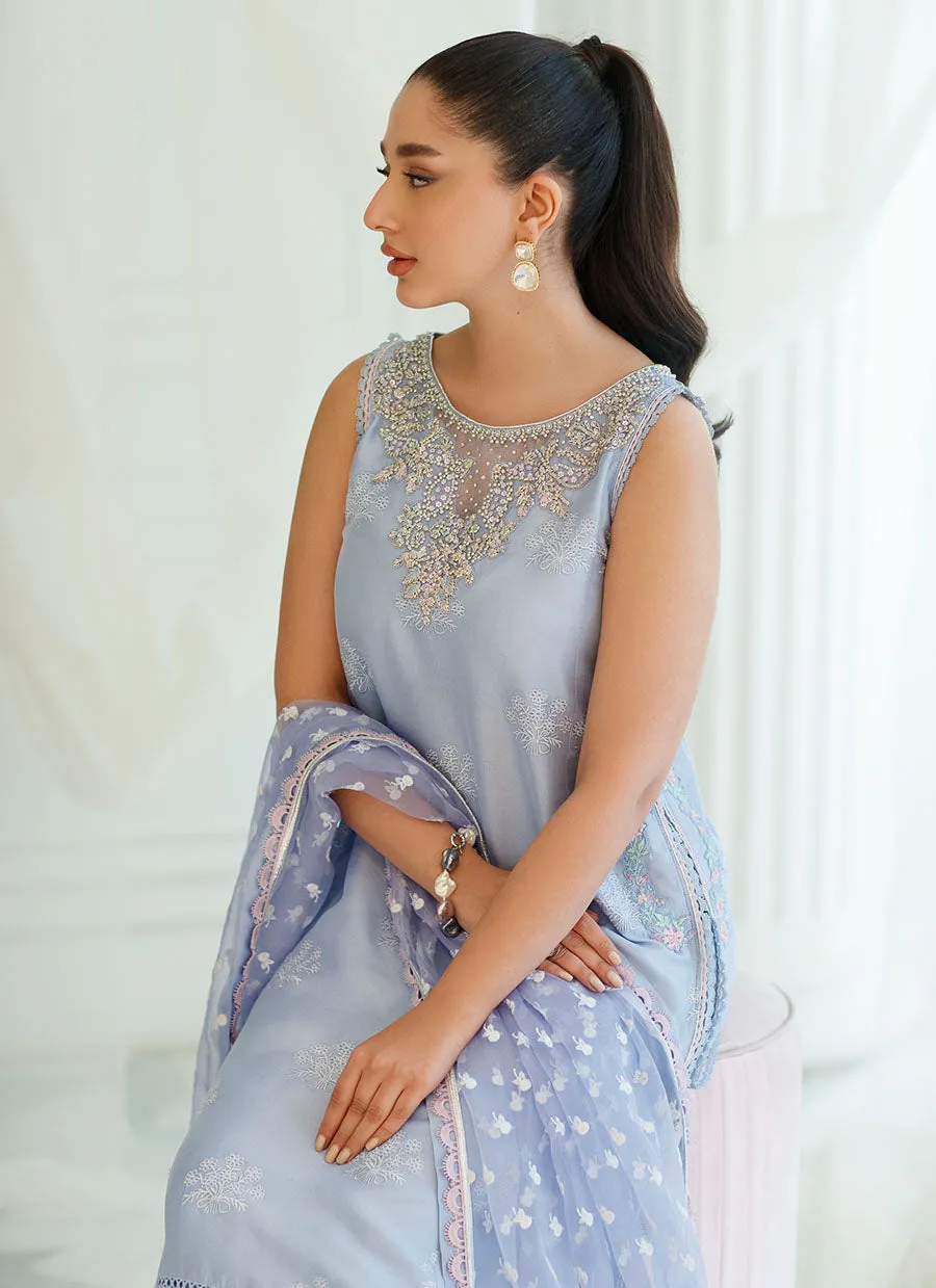 Izmir Periwinkle Shirt and Dupatta