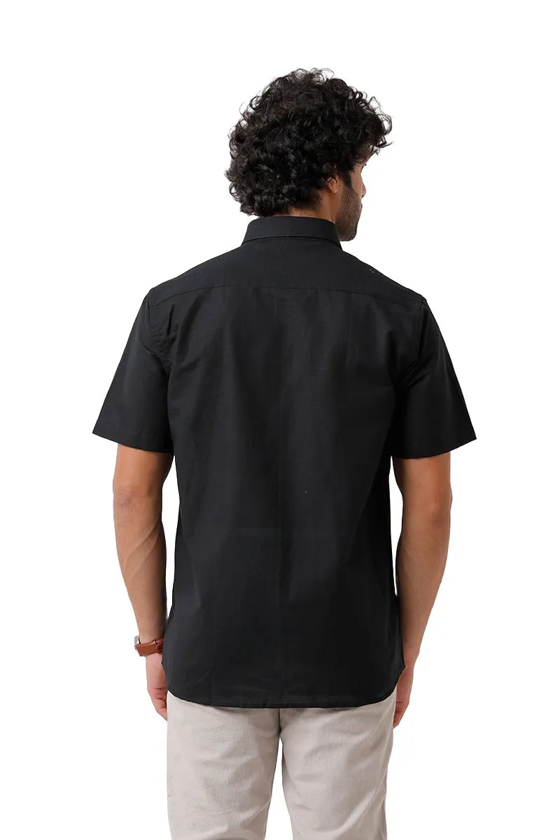 Jute Classic - Black Formal Shirt For Men | Ariser