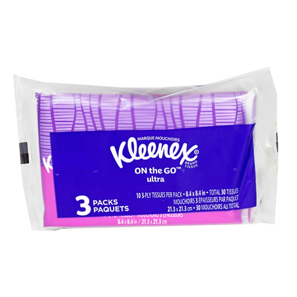 Kleenex On the Go Ultra Slim Wallets 10 ct- Pack of 3