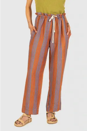 Linen Lounge Pant in Stripes