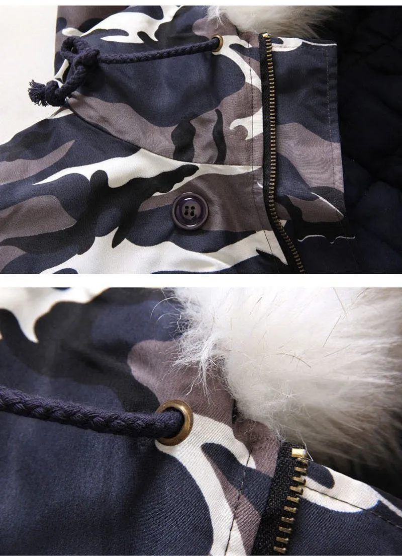 Luxury Camouflage Winter Parka/Down Jacket