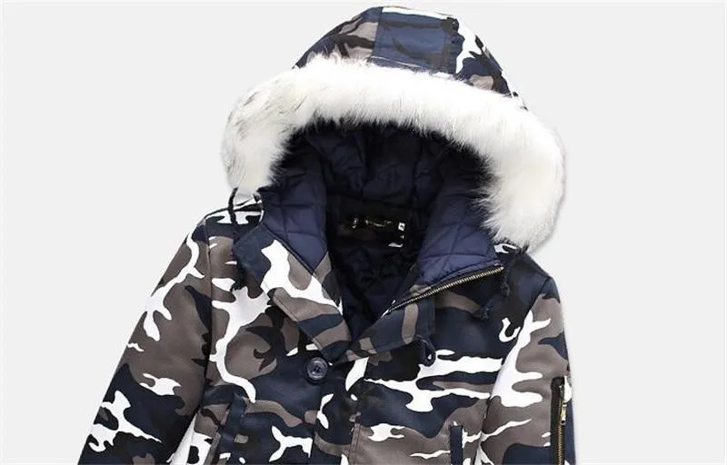 Luxury Camouflage Winter Parka/Down Jacket