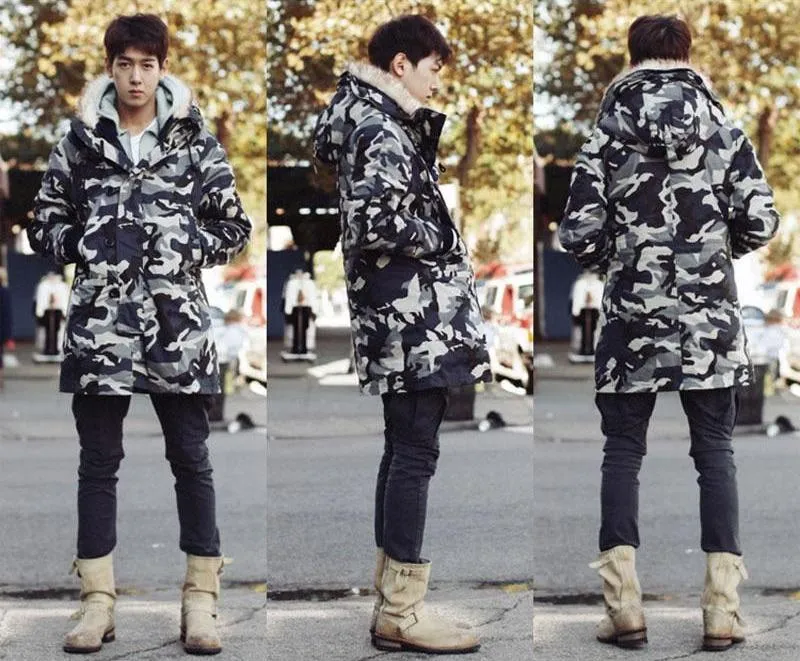 Luxury Camouflage Winter Parka/Down Jacket