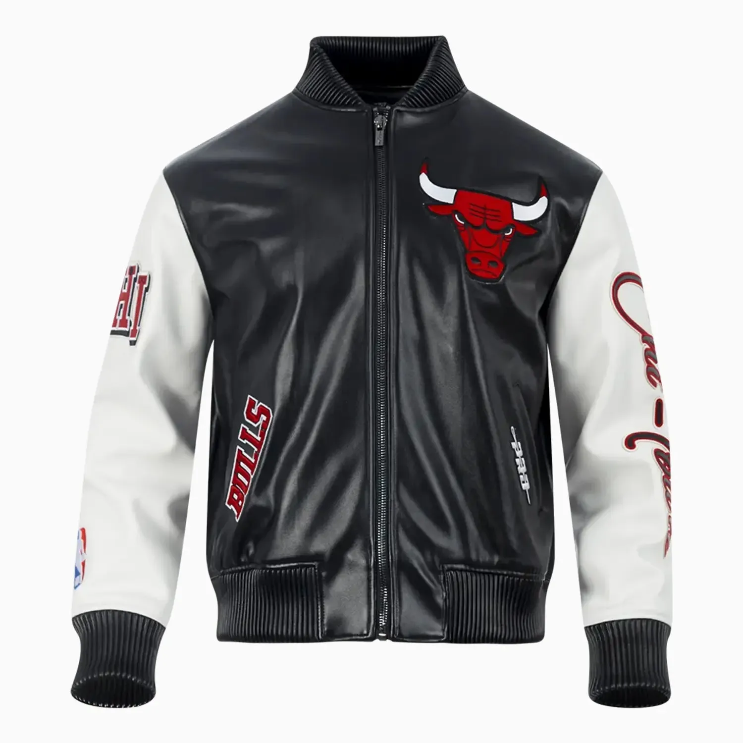 Men's NBA Chicago Bulls City Signatures Leather Varsity Jacket