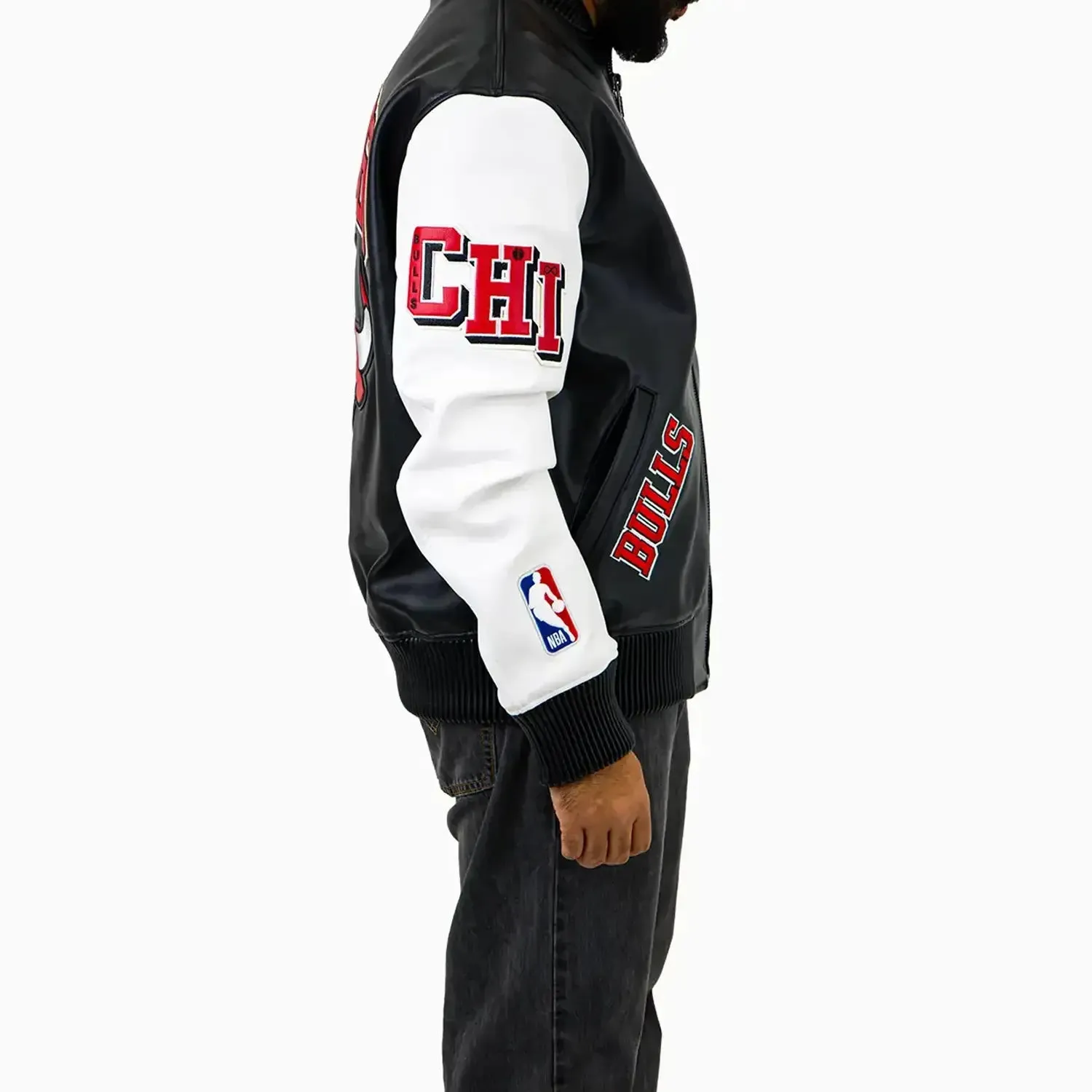 Men's NBA Chicago Bulls City Signatures Leather Varsity Jacket