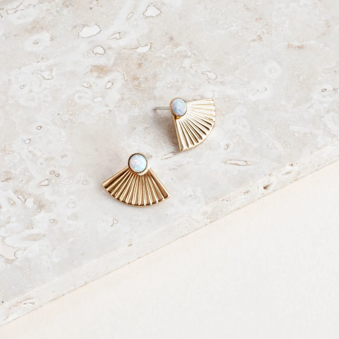 Mini Pleat Jacket Earrings