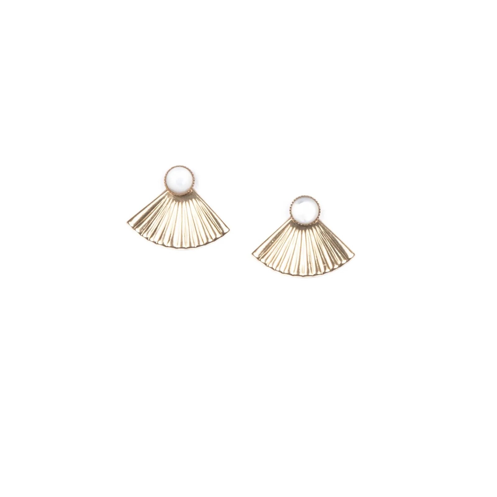 Mini Pleat Jacket Earrings