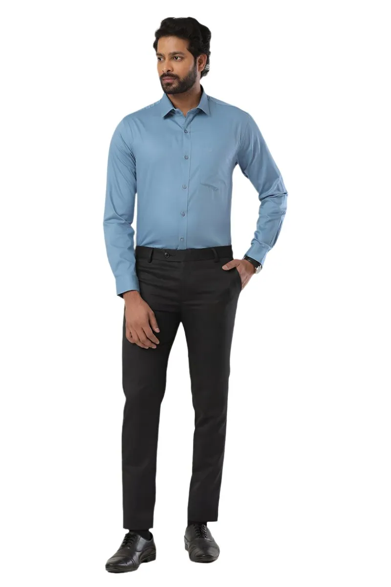 Monti - Steel Blue Formal Shirts for Men | Ariser