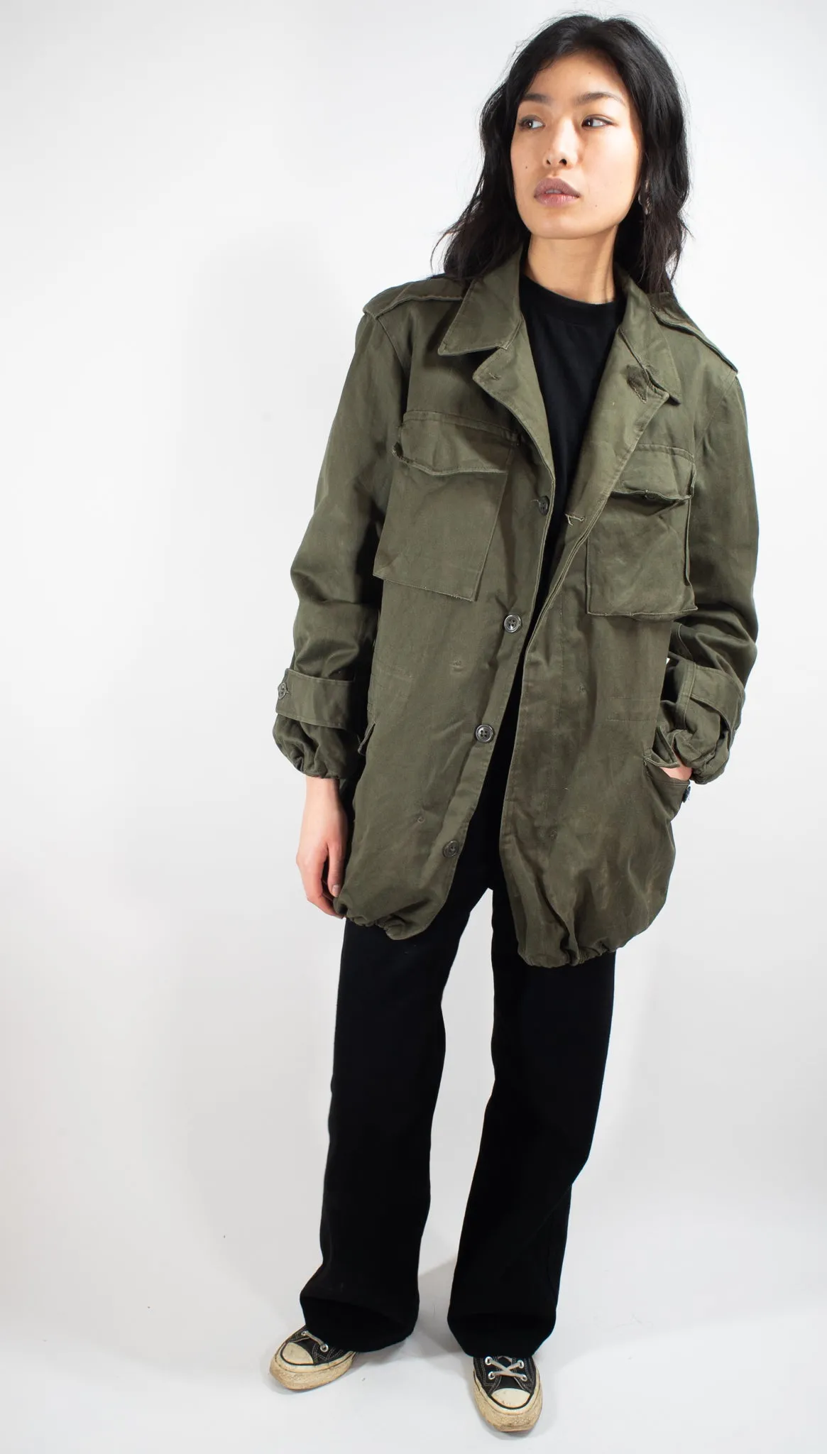 NATO Olive Combat Jacket, similar to WWII GI's jacket – M43 Style - button type