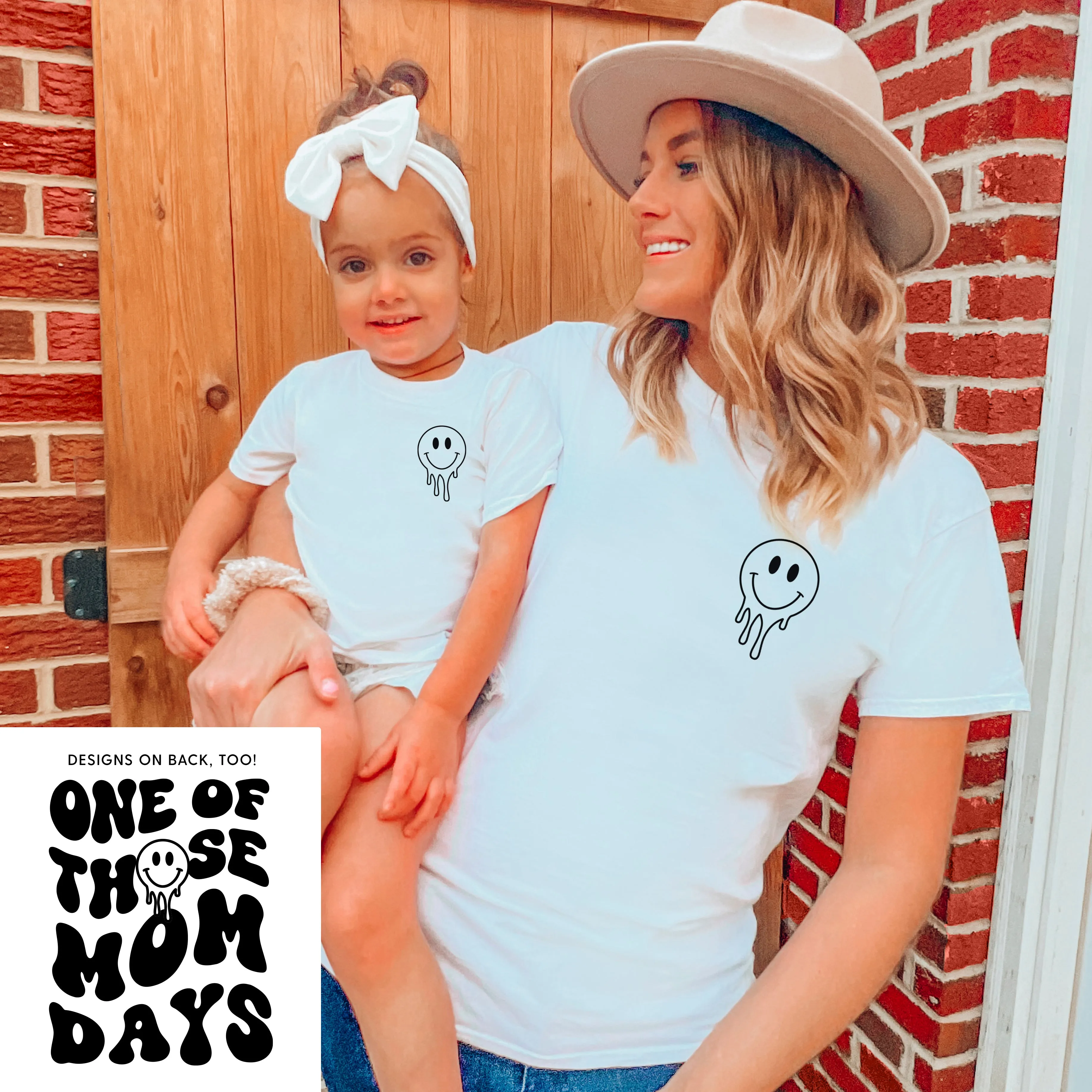 ONE OF THOSE (mom) DAYS (w/ Melty Smiley) - Set of 2 Matching Shirts