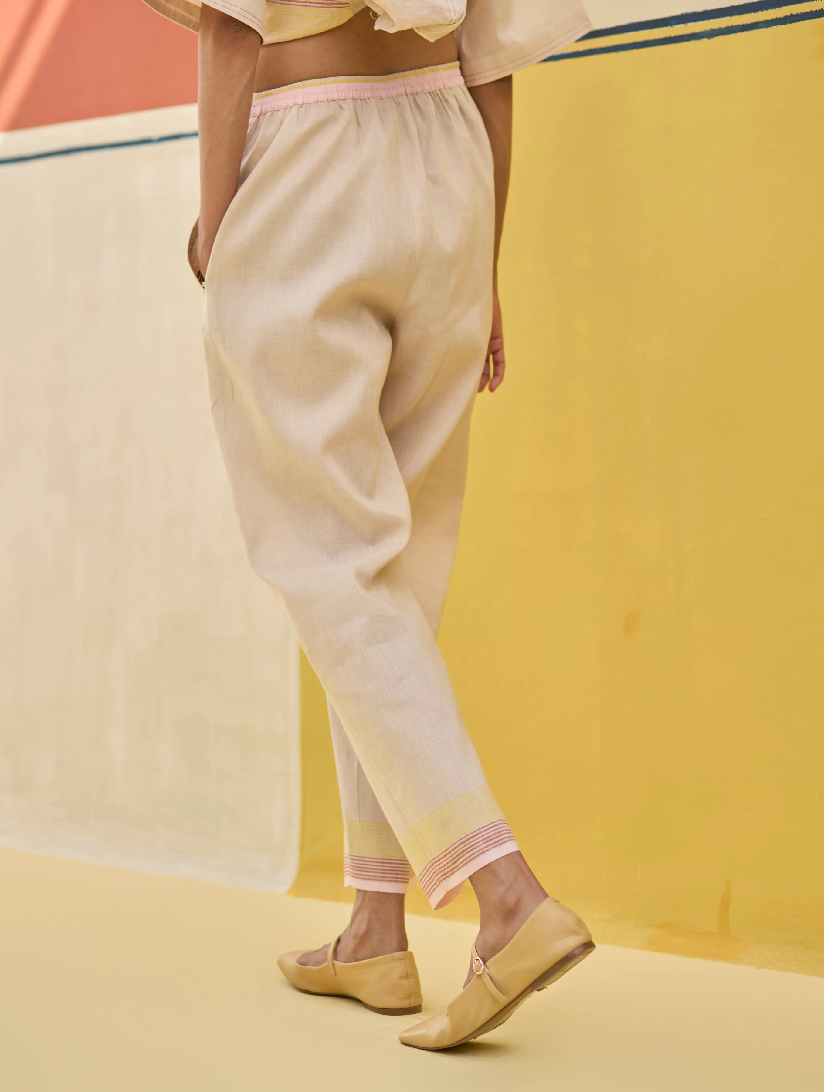 Reya Classic Border Pant - Sand