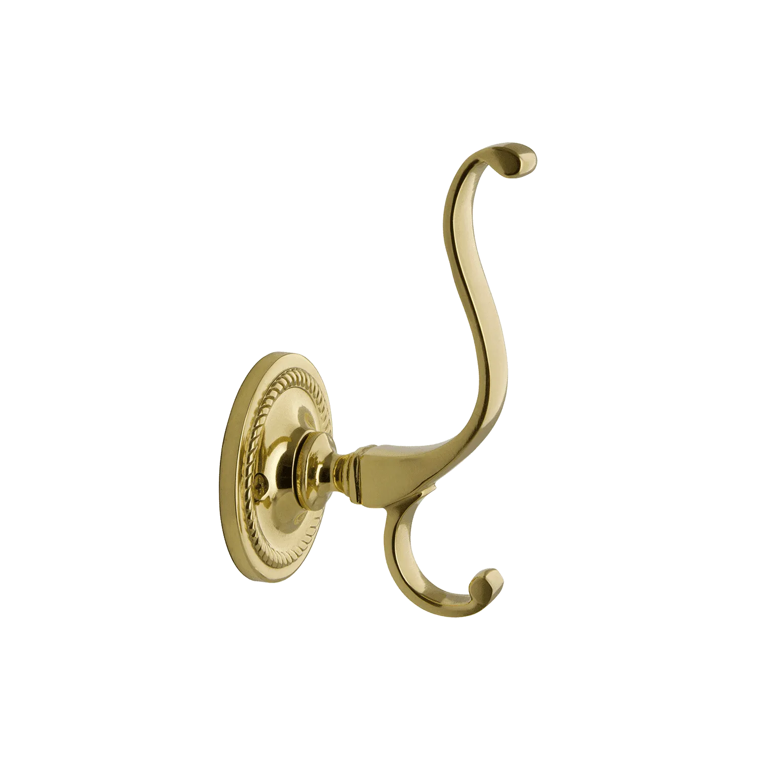 Rope Coat Hook in Unlacquered Brass