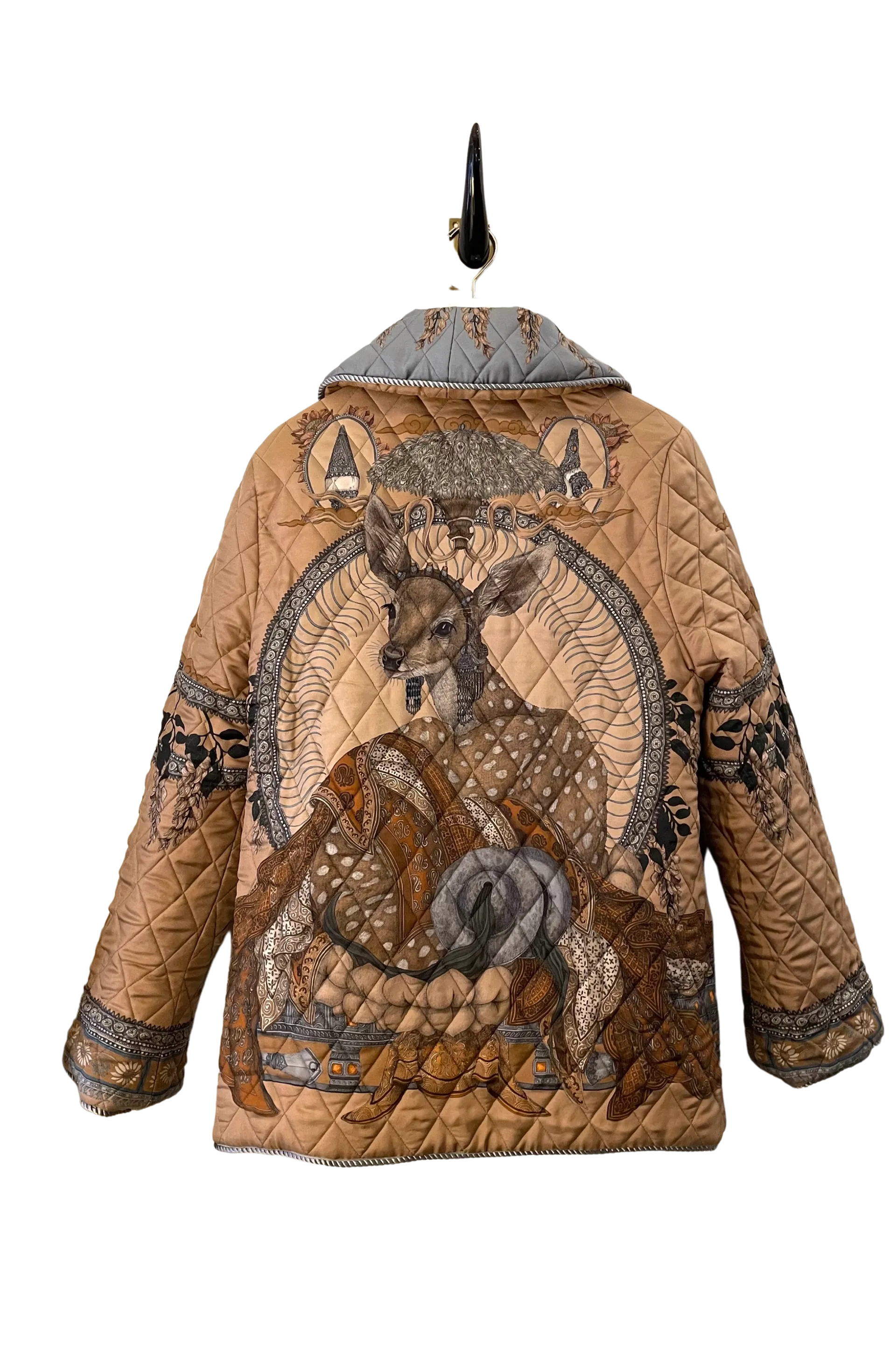 Sabina Savage "The Song Deer" Quilted Jacket Coal