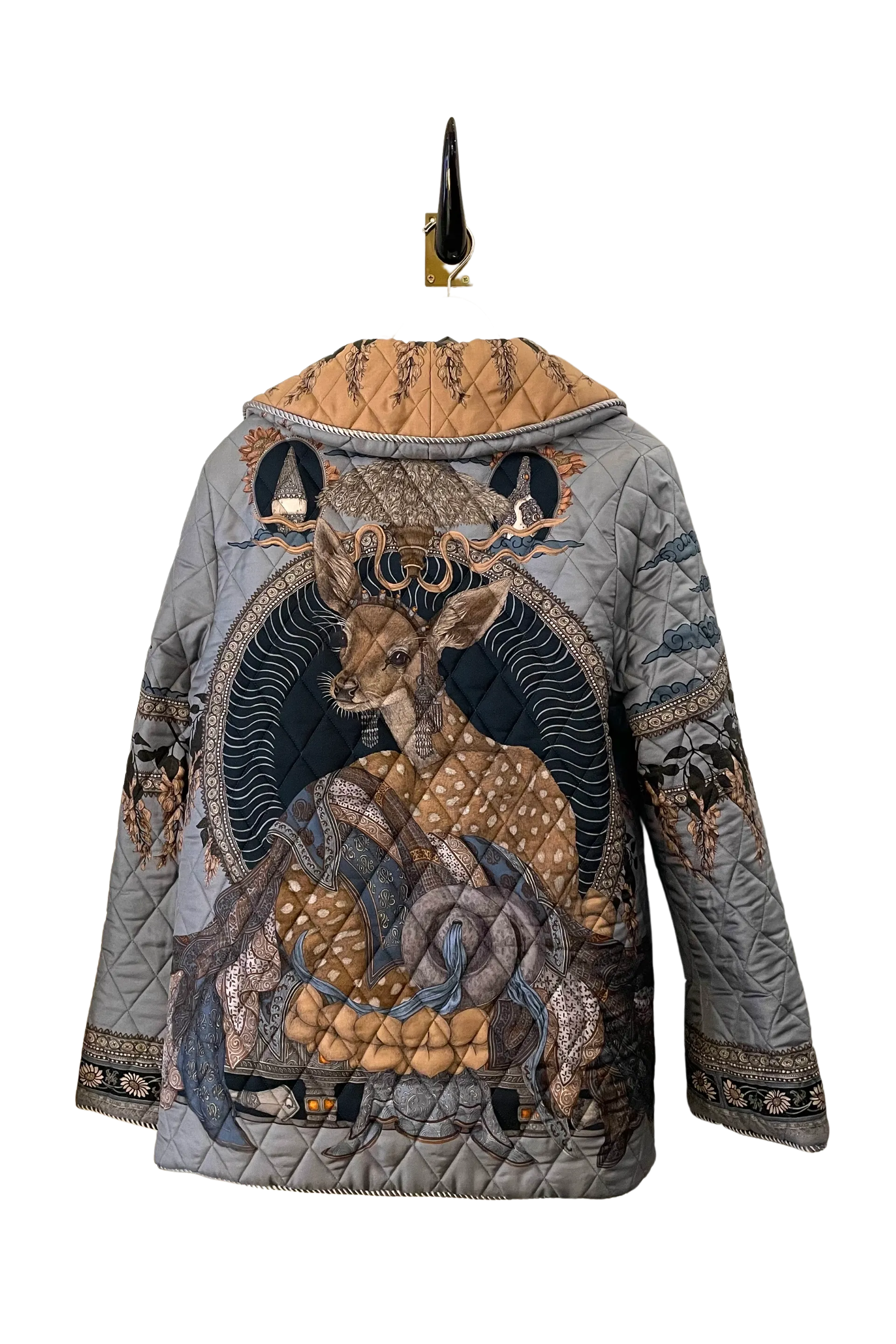 Sabina Savage "The Song Deer" Quilted Jacket Coal