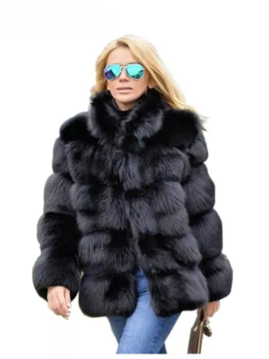 Thick Luxury Faux Fox Fur Coat